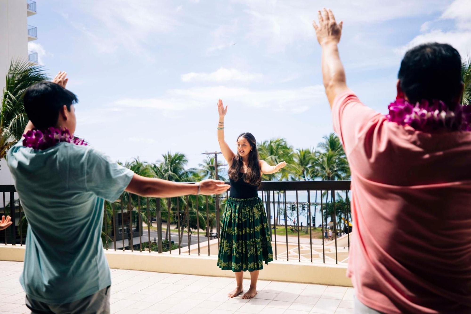 Aston Waikiki Beach Tower Honolulu Exterior photo Hula dancers at the Hilton Waikiki